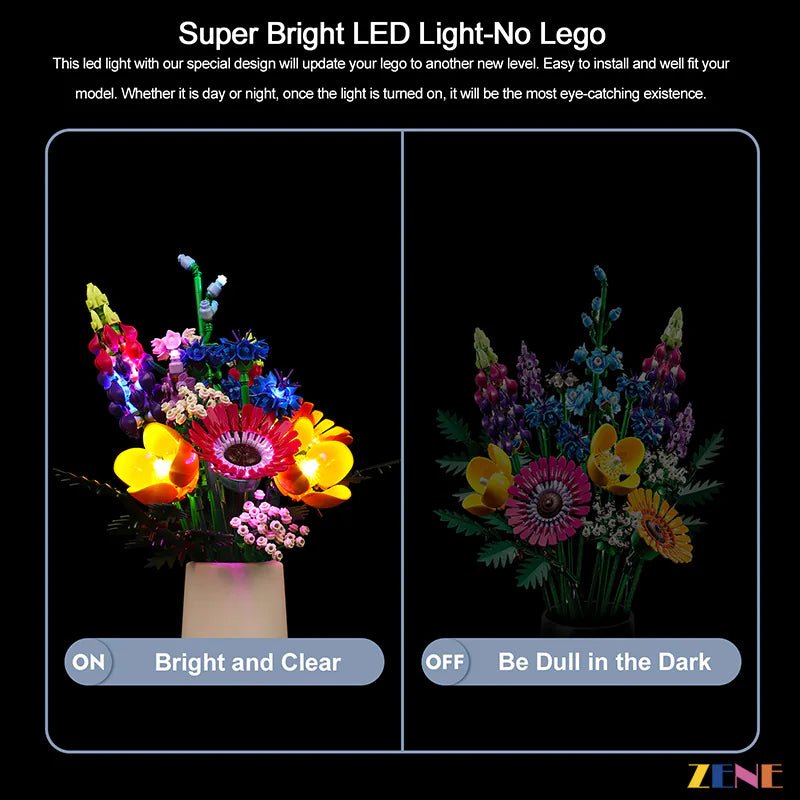 Light Kit for Flower Wildflower Bouquet 10313 - DelsBricks Toys & CollectiblesLed Light Kit for LegoDelsBricks Toys & CollectiblesZENE