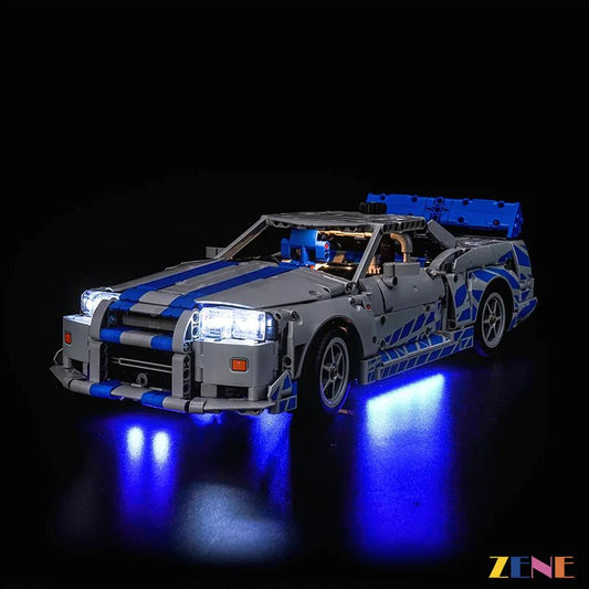 Light Kit for Furious Nissan Skyline GT - R (R34) Car 42210 - DelsBricks Toys & CollectiblesLed Light Kit for LEGO ZENE20DelsBricks Toys & CollectiblesZENE