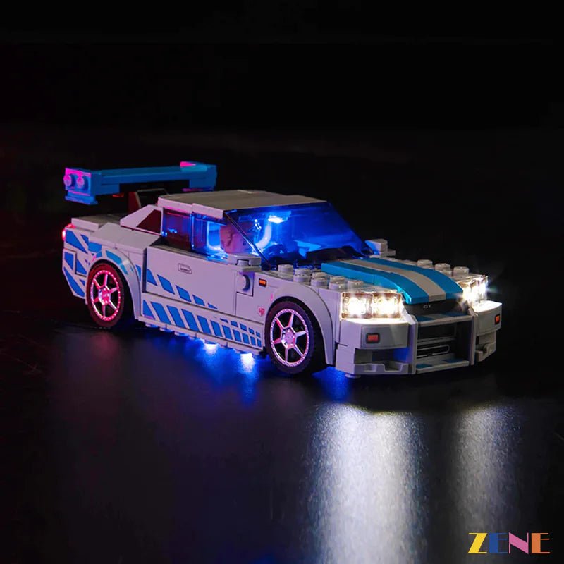 Light Kit for Furious Nissan Skyline GT - R (R34) Car 42210 - DelsBricks Toys & CollectiblesLed Light Kit for LEGO ZENE20DelsBricks Toys & CollectiblesZENE