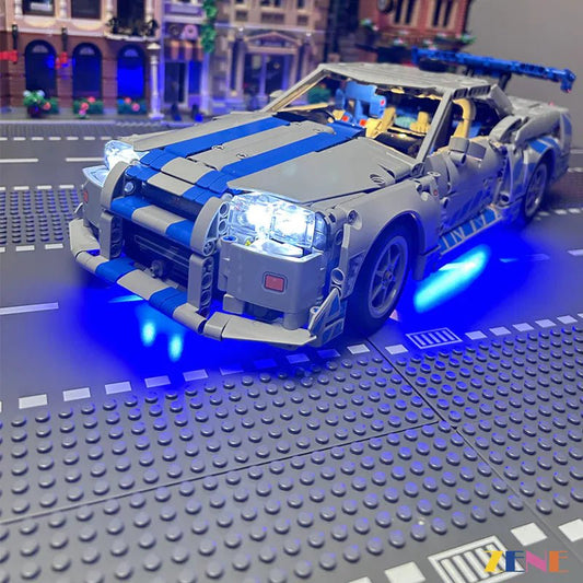 Light Kit for Furious Nissan Skyline GT - R (R34) Car 42210 - DelsBricks Toys & CollectiblesLed Light Kit for LEGO ZENE20DelsBricks Toys & CollectiblesZENE