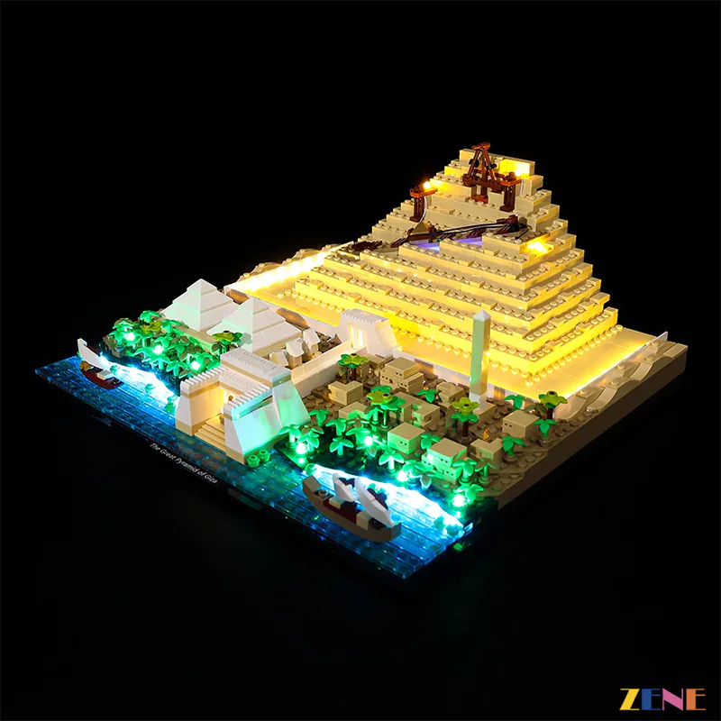 Light Kit for Great Pyramid of Giza 21058 (Ver. 2) - DelsBricks Toys & CollectiblesLed Light Kit for LegoDelsBricks Toys & CollectiblesZENE