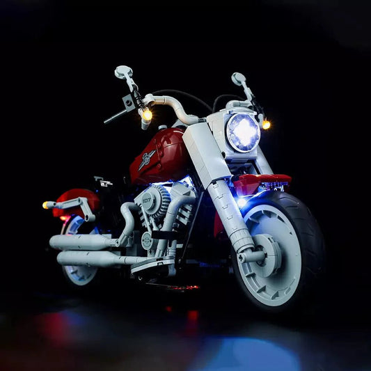 Light Kit for Harley - Davidson® Fat Boy® 10269 (Wheel Blue) - DelsBricks Toys & CollectiblesLed Light Kit for LegoDelsBricks Toys & CollectiblesZENE