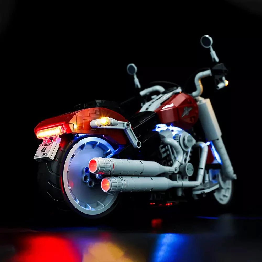 Light Kit for Harley - Davidson® Fat Boy® 10269 (Wheel Blue) - DelsBricks Toys & CollectiblesLed Light Kit for LegoDelsBricks Toys & CollectiblesZENE