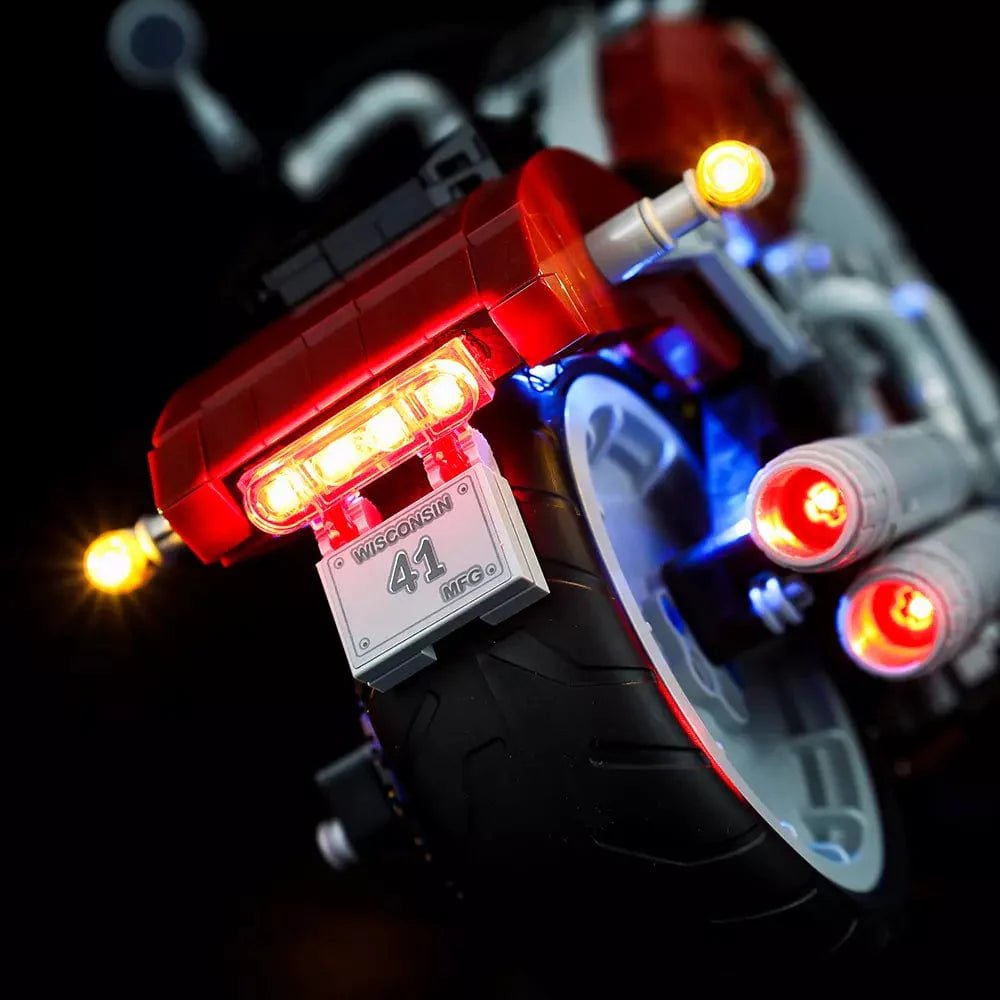 Light Kit for Harley - Davidson® Fat Boy® 10269 (Wheel Blue) - DelsBricks Toys & CollectiblesLed Light Kit for LegoDelsBricks Toys & CollectiblesZENE