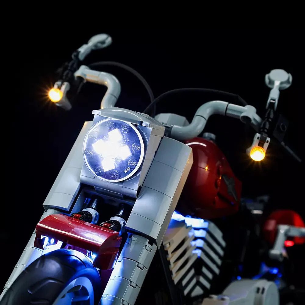 Light Kit for Harley - Davidson® Fat Boy® 10269 (Wheel Blue) - DelsBricks Toys & CollectiblesLed Light Kit for LegoDelsBricks Toys & CollectiblesZENE