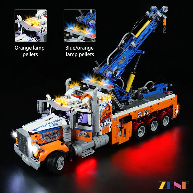Light Kit for Heavy - duty Tow Truck 42128 - DelsBricks Toys & CollectiblesLed Light Kit for LegoDelsBricks Toys & CollectiblesZENE