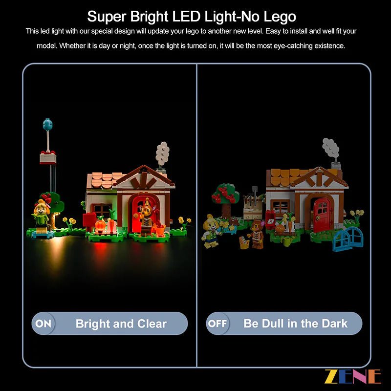 Light Kit for Isabelle's House Visit 77049 - DelsBricks Toys & CollectiblesLed Light Kit for LegoDelsBricks Toys & CollectiblesZENE