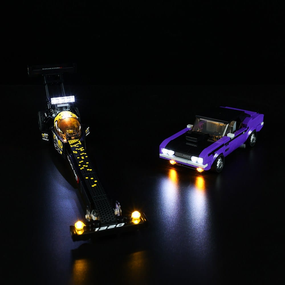 Light Kit for Mopar Dodge SRT Top Fuel Dragster and 1970 Dodge Challenger T/A 76904 - DelsBricks Toys & CollectiblesLed Light Kit for LegoDelsBricks Toys & CollectiblesZENE