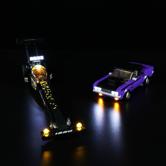 Light Kit for Mopar Dodge SRT Top Fuel Dragster and 1970 Dodge Challenger T/A 76904 - DelsBricks Toys & CollectiblesLed Light Kit for LegoDelsBricks Toys & CollectiblesZENE