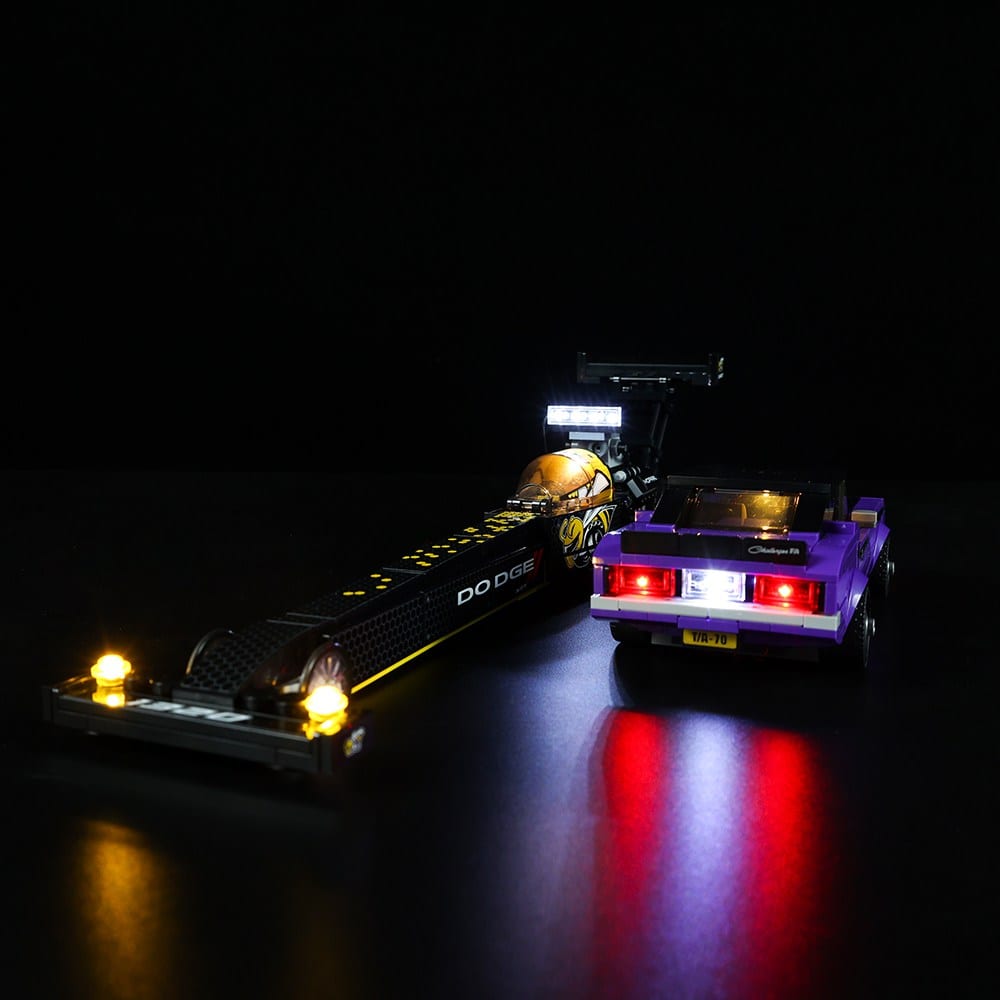 Light Kit for Mopar Dodge SRT Top Fuel Dragster and 1970 Dodge Challenger T/A 76904 - DelsBricks Toys & CollectiblesLed Light Kit for LegoDelsBricks Toys & CollectiblesZENE