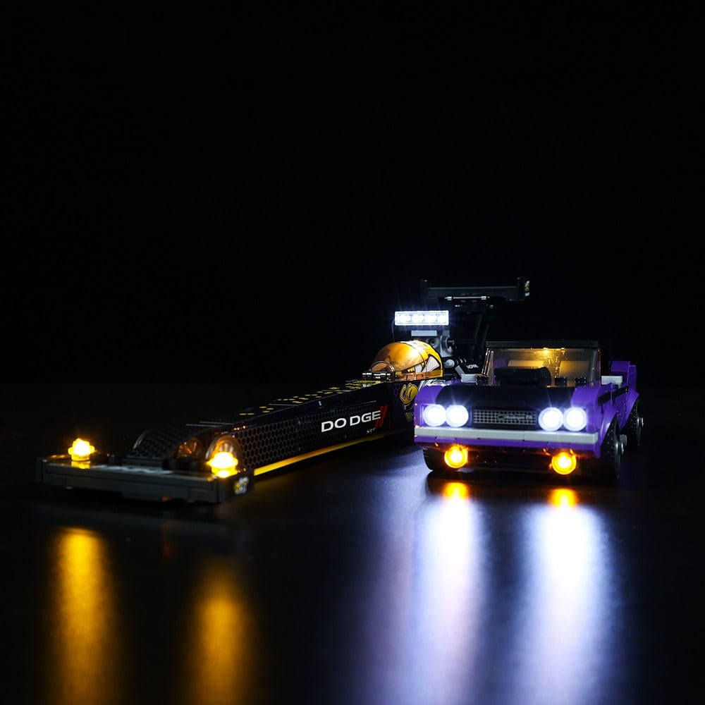 Light Kit for Mopar Dodge SRT Top Fuel Dragster and 1970 Dodge Challenger T/A 76904 - DelsBricks Toys & CollectiblesLed Light Kit for LegoDelsBricks Toys & CollectiblesZENE