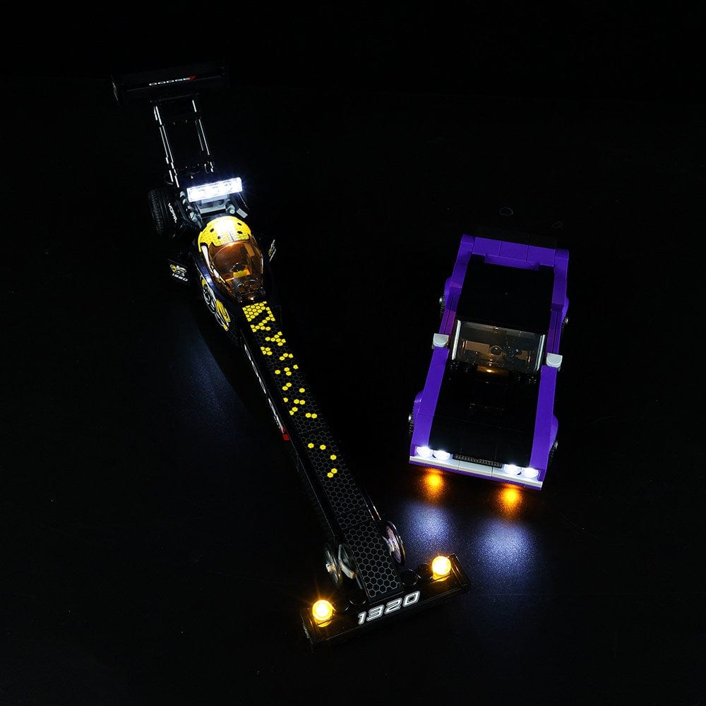 Light Kit for Mopar Dodge SRT Top Fuel Dragster and 1970 Dodge Challenger T/A 76904 - DelsBricks Toys & CollectiblesLed Light Kit for LegoDelsBricks Toys & CollectiblesZENE