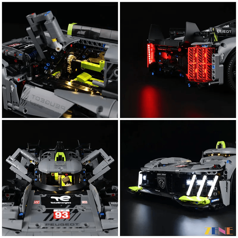 Light Kit for PEUGEOT 9X8 24H Le Mans Hybrid Hypercar 42156 - DelsBricks Toys & CollectiblesLed Light Kit for LegoDelsBricks Toys & CollectiblesZENE