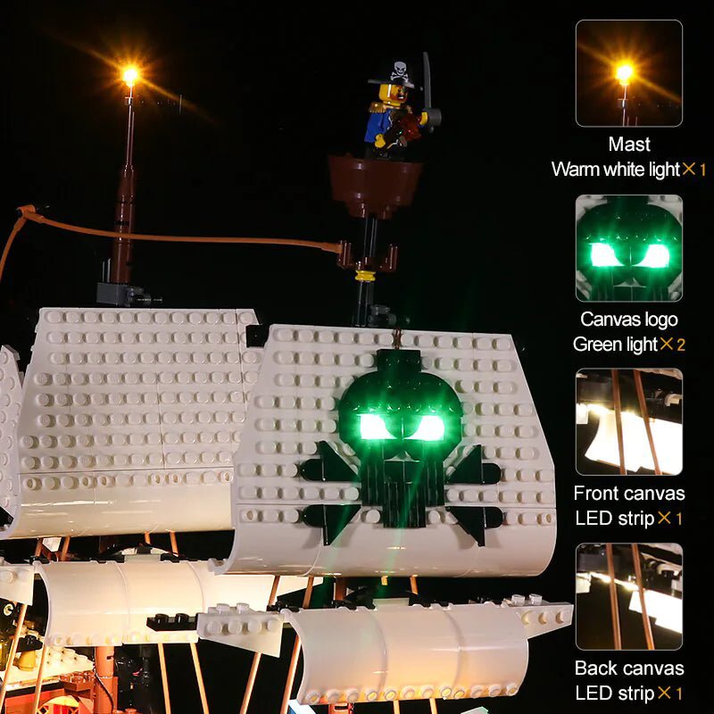Light Kit for Pirate Ship 31109 - DelsBricks Toys & CollectiblesLed Light Kit for LegoDelsBricks Toys & CollectiblesZENE