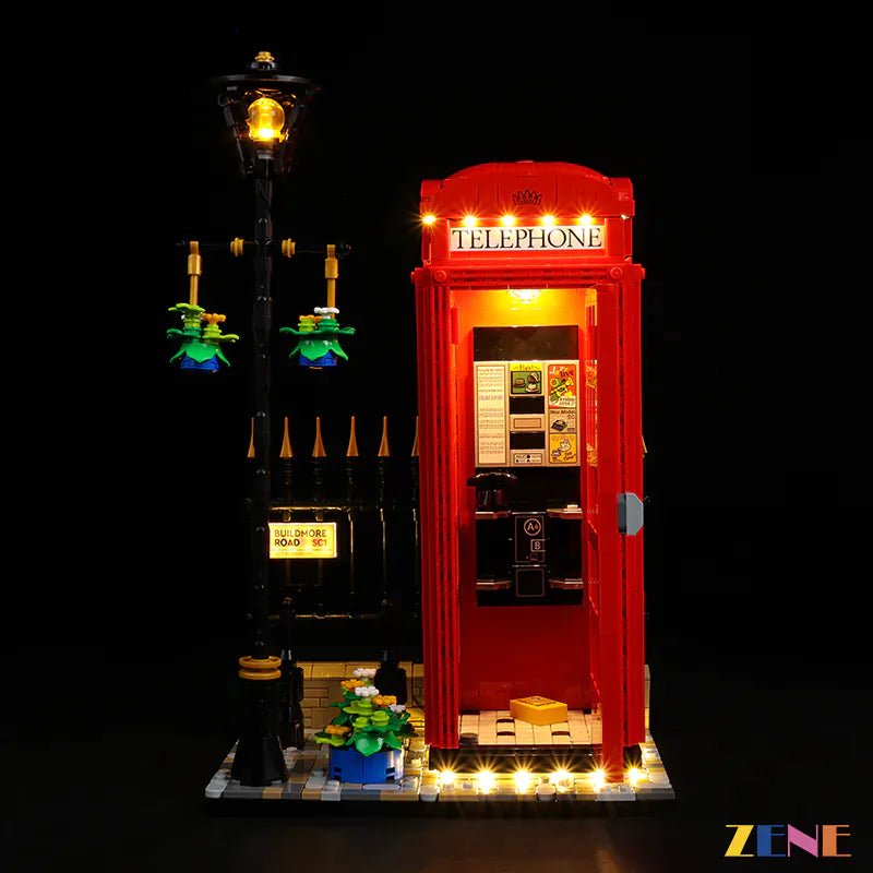 Light Kit for Red London Telephone Box 21347 - DelsBricks Toys & CollectiblesLed Light Kit for LegoDelsBricks Toys & CollectiblesZENE