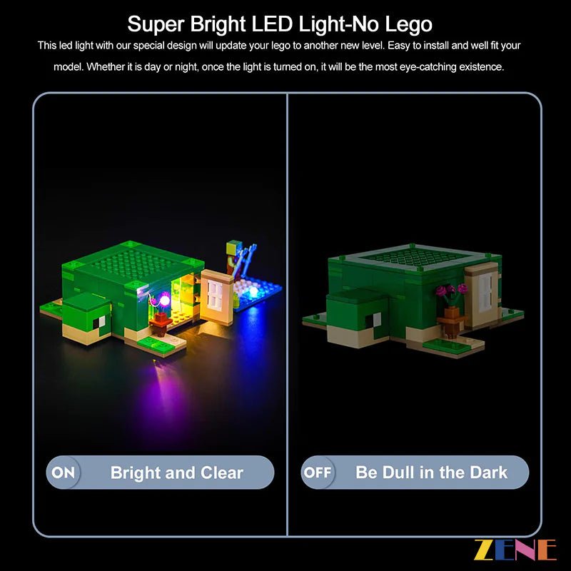 Light Kit for Turtle Beach House 21254 - DelsBricks Toys & CollectiblesLed Light Kit for LegoDelsBricks Toys & CollectiblesZENE