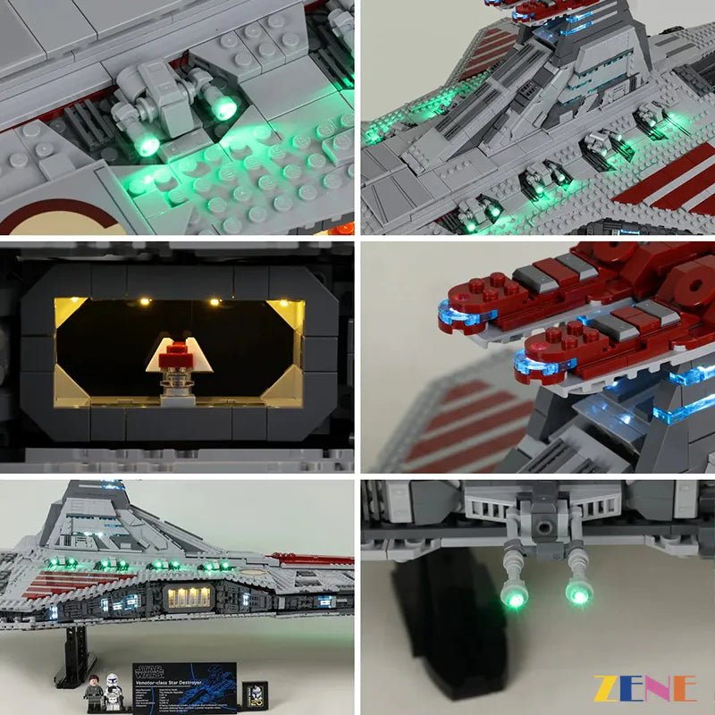 Light Kit for Venator Class Republic Attack Cruiser 75367 (Ver.2) - DelsBricks Toys & CollectiblesLed Light Kit for LegoDelsBricks Toys & CollectiblesZENE