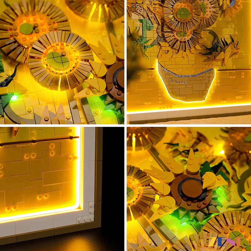 Light Kit for Vincent van Gogh Sunflowers Art 31215 - DelsBricks Toys & CollectiblesLed Light Kit for LEGO ZENE20DelsBricks Toys & CollectiblesZENE