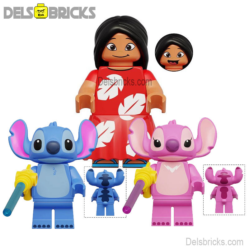Lilo & Stitch set of 3 Lego Disney Lego Minifigures Custom Toys