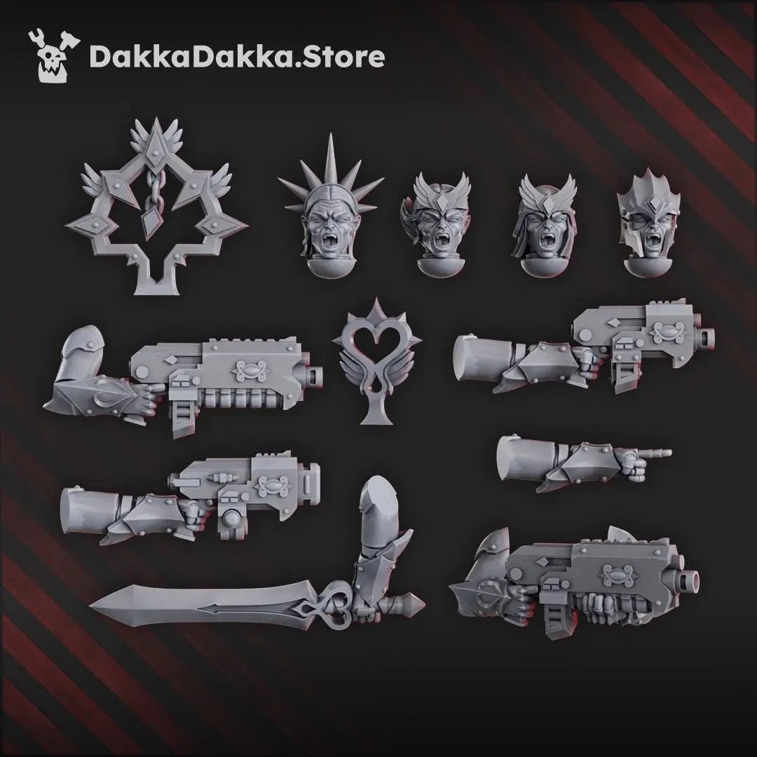 Liquidation Team of Ordine Vendetta by DakkaDakka 28/32mm Heroic Scale Miniature, 32mm tall, 12 Units, Proxy, Grimdark, Sci - Fi, OPR - DelsBricks Toys & CollectiblesResin Printed MiniatureDelsBricks Toys & CollectiblesMega Diamonds & Schwartzreiter Mini Forge