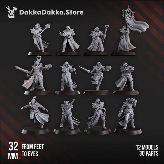Liquidation Team of Ordine Vendetta by DakkaDakka 28/32mm Heroic Scale Miniature, 32mm tall, 12 Units, Proxy, Grimdark, Sci - Fi, OPR - DelsBricks Toys & CollectiblesResin Printed MiniatureDelsBricks Toys & CollectiblesMega Diamonds & Schwartzreiter Mini Forge