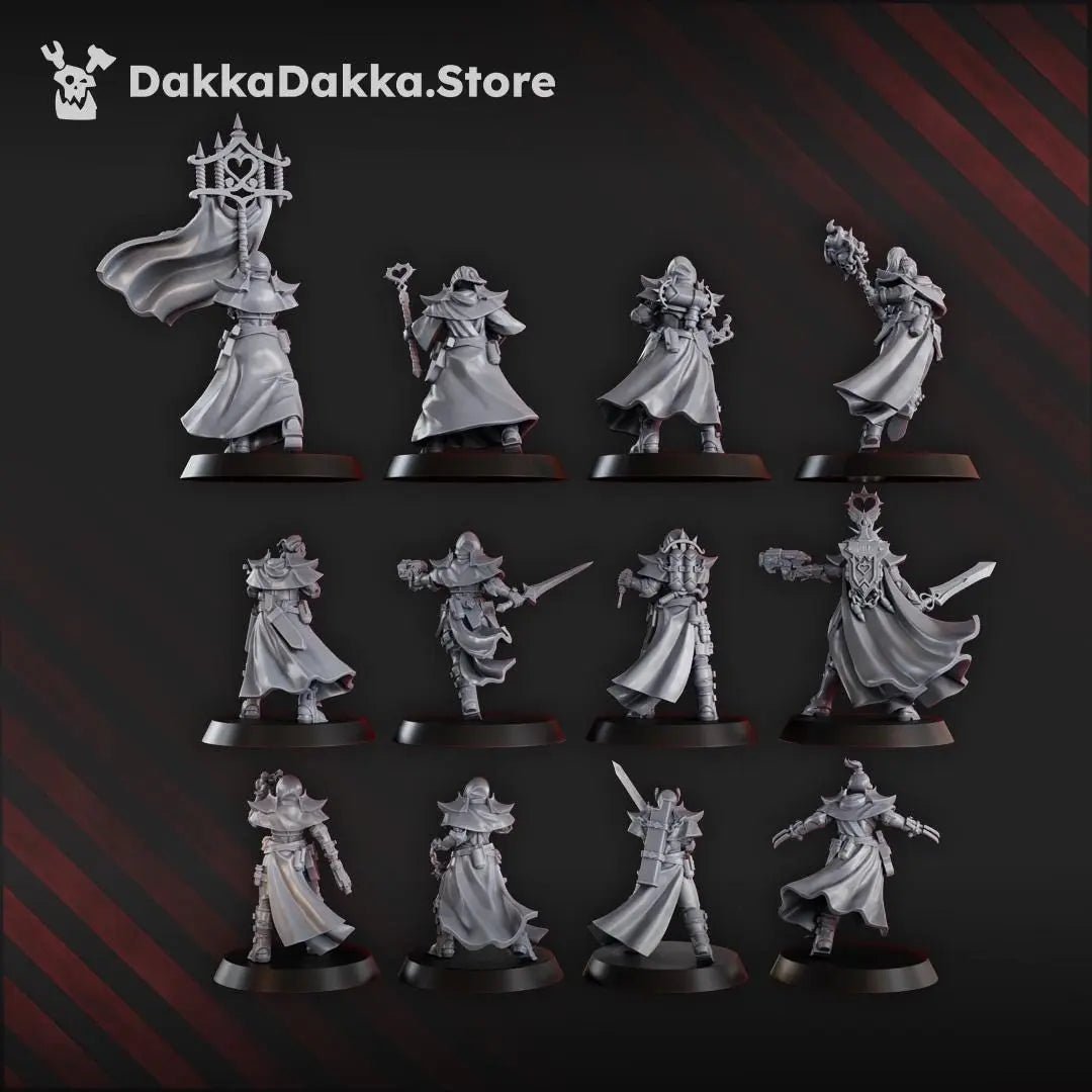 Liquidation Team of Ordine Vendetta by DakkaDakka 28/32mm Heroic Scale Miniature, 32mm tall, 12 Units, Proxy, Grimdark, Sci - Fi, OPR - DelsBricks Toys & CollectiblesResin Printed MiniatureDelsBricks Toys & CollectiblesMega Diamonds & Schwartzreiter Mini Forge