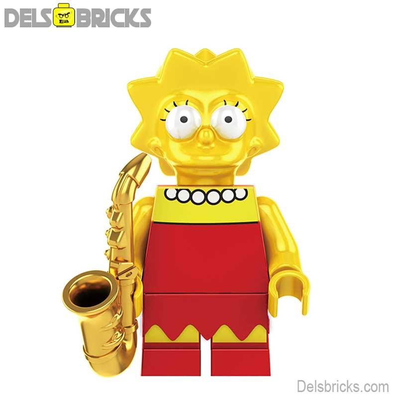 Lisa Simpson | The Simpsons Lego Minifigures Custom toys - DelsBricks MinifiguresMinifiguresDelsBricks MinifiguresDelsbricks