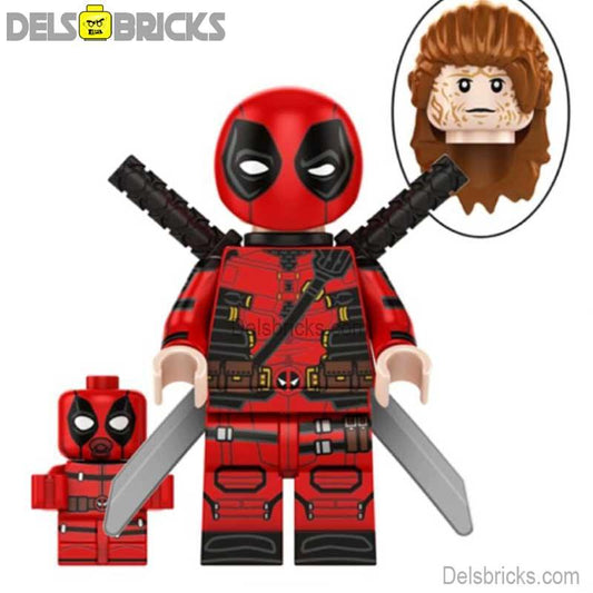 Long Hair Deadpool from Deadpool & Wolverine Movie Lego Minifigures Custom Toys - DelsBricks MinifiguresMinifiguresDelsBricks MinifiguresDelsbricks