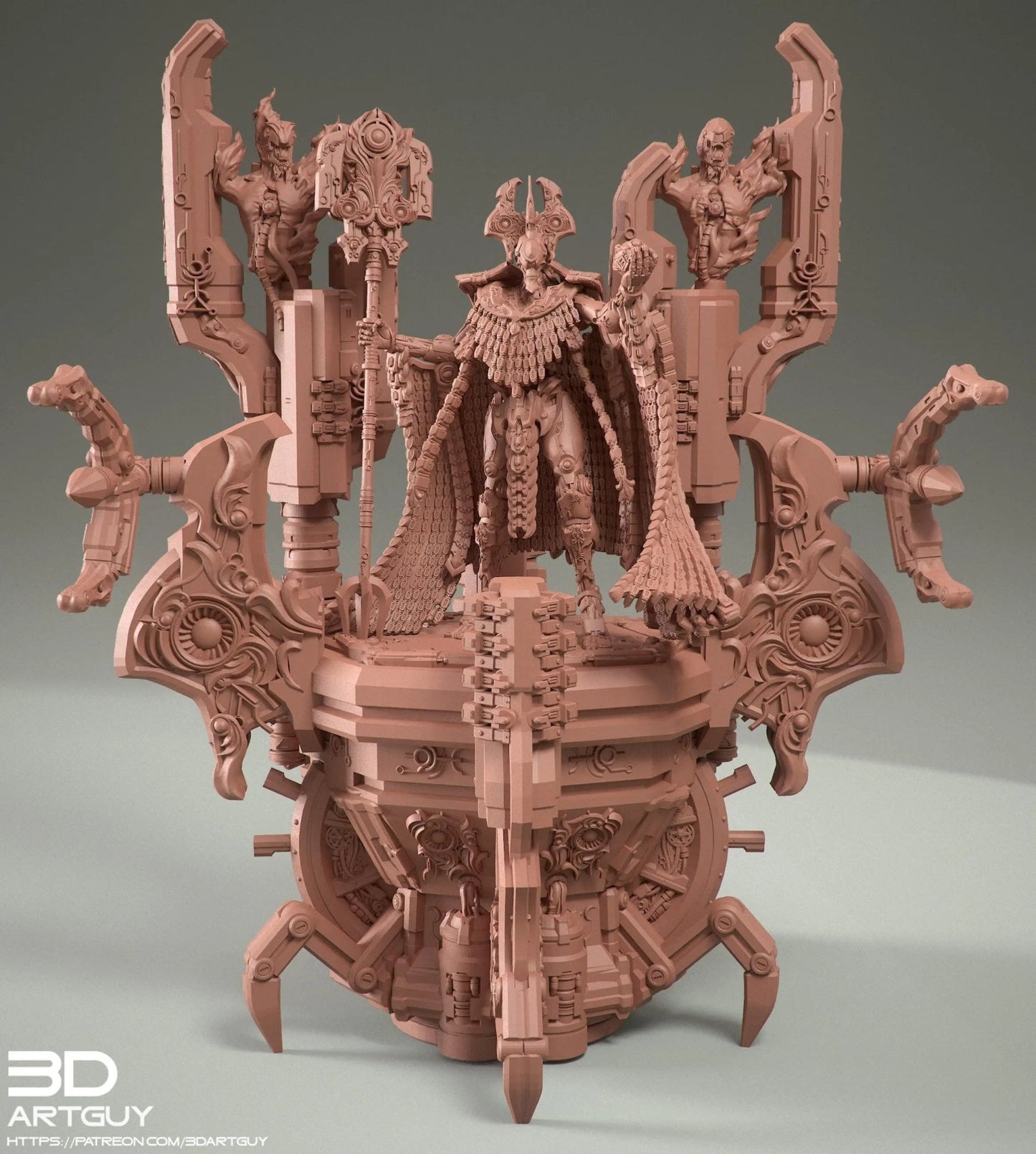 Machine Dias by 3DArtGuy 32mm scale, 120mm, Miniature War Gaming Figure, Grim Dark, Proxy, Necron, Silent King, Display Model - DelsBricks Toys & CollectiblesResin Printed MiniatureDelsBricks Toys & CollectiblesMega Diamonds & Schwartzreiter Mini Forge