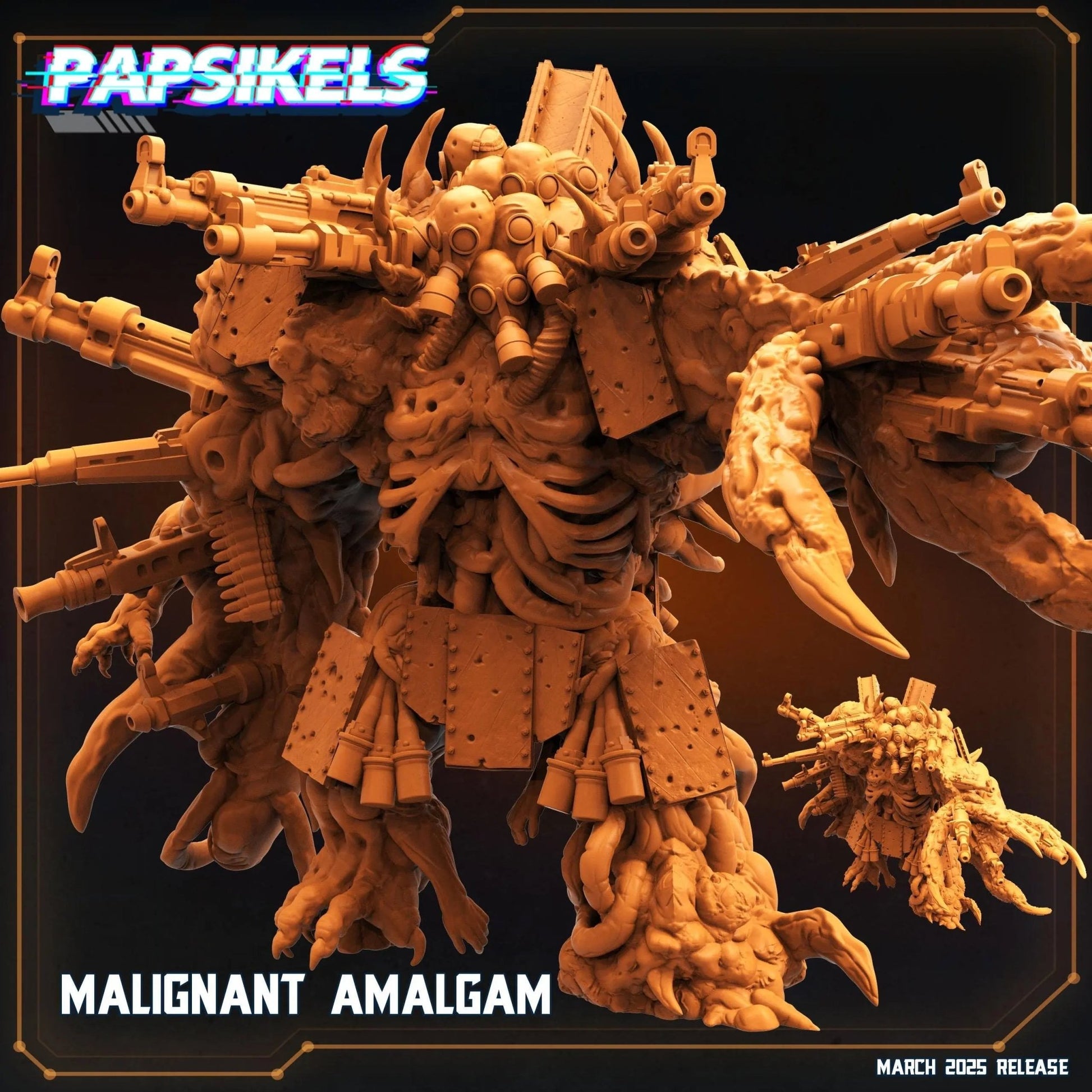 MALIGNANT AMALGAM by Papsikels Miniature, 80mm Miniature, 28/32mm Scale, War Gaming, Proxy for Trench Crusade, Table top gaming, Black Grail - DelsBricks Toys & CollectiblesResin Printed MiniatureDelsBricks Toys & CollectiblesMega Diamonds & Schwartzreiter Mini Forge