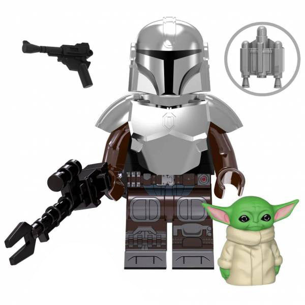 The Mandalorian & Grogu (baby Yoda) Lego Star Wars Minifigures Delsbricks.com   