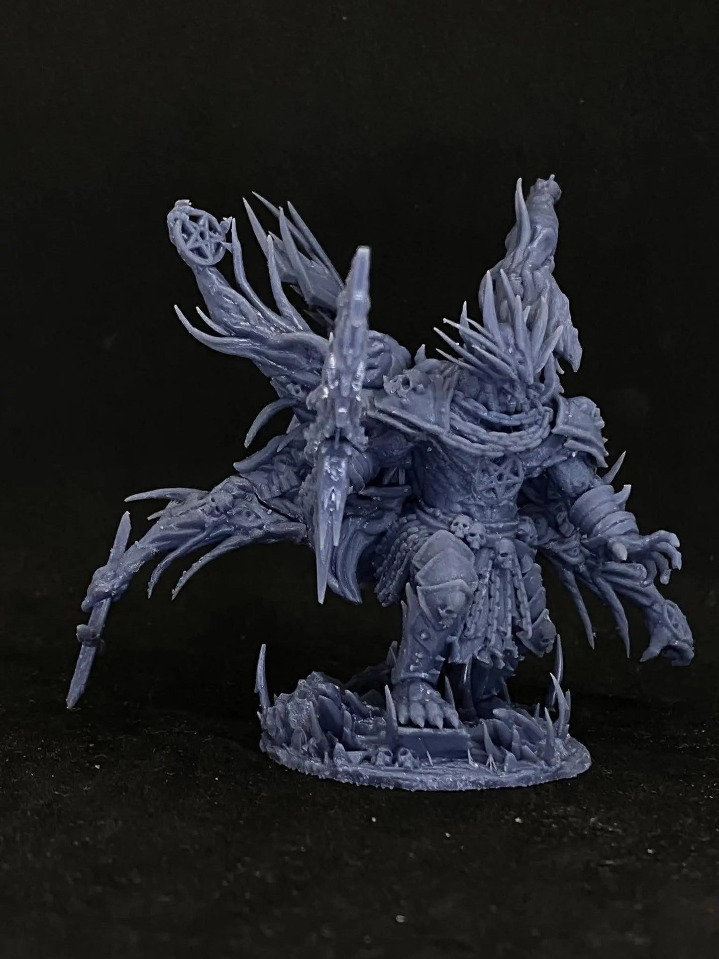 Mangkanur Praetor of Immorality - 100mm Resin Printed Grimdark Mini by Papsikels - DelsBricks Toys & CollectiblesResin Printed MiniatureDelsBricks Toys & CollectiblesMega Diamonds & Schwartzreiter Mini Forge
