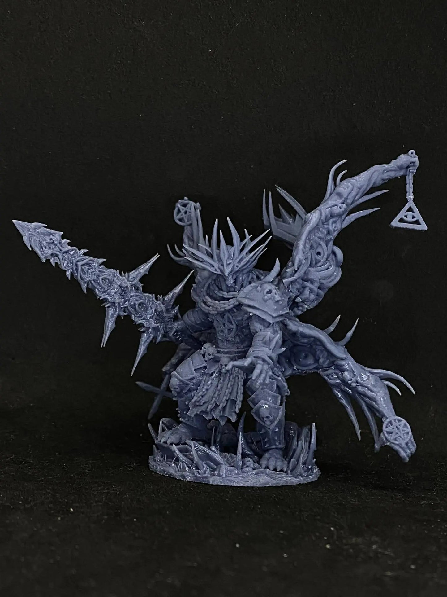 Mangkanur Praetor of Immorality - 100mm Resin Printed Grimdark Mini by Papsikels - DelsBricks Toys & CollectiblesResin Printed MiniatureDelsBricks Toys & CollectiblesMega Diamonds & Schwartzreiter Mini Forge