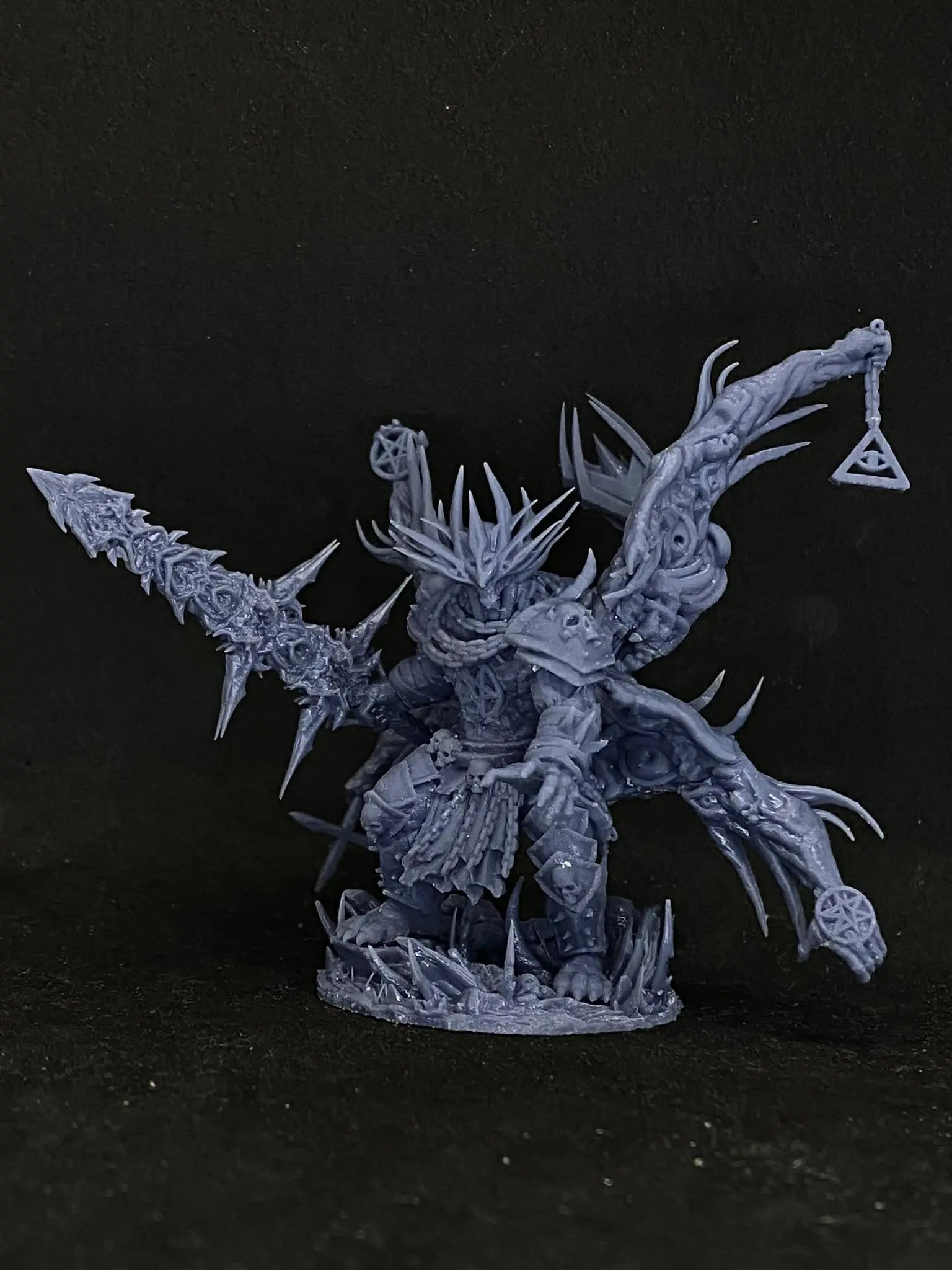 Mangkanur Praetor of Immorality - 100mm Resin Printed Grimdark Mini by Papsikels - DelsBricks Toys & CollectiblesResin Printed MiniatureDelsBricks Toys & CollectiblesMega Diamonds & Schwartzreiter Mini Forge