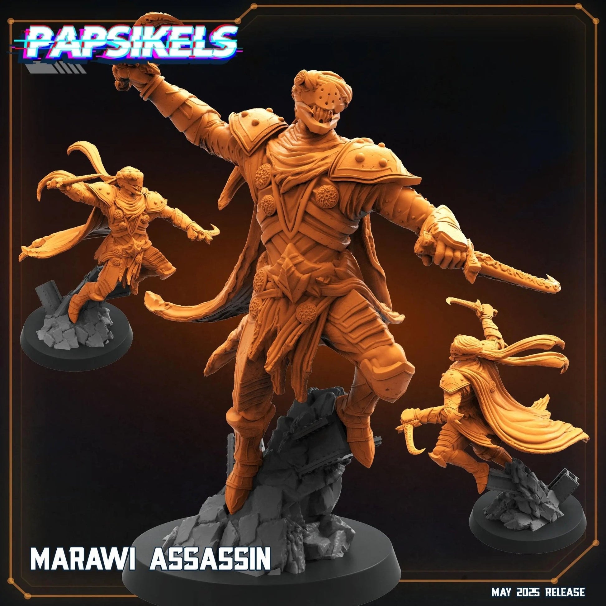 Marawi Assassin by Papsikels Miniature, 50mm Miniature, 32mm Heroic Scale, War Gaming, Proxy, Trench Crusade, Tabletop gaming - DelsBricks Toys & CollectiblesResin Printed MiniatureDelsBricks Toys & CollectiblesMega Diamonds & Schwartzreiter Mini Forge