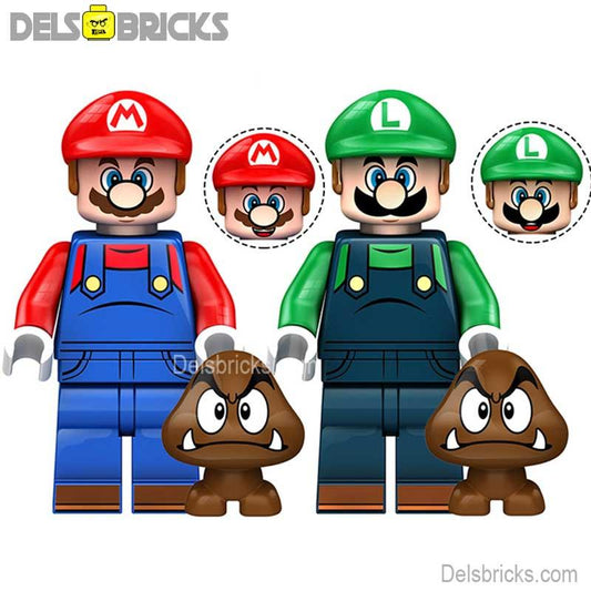 Mario & Luigi Super Mario Brothers Lego Minifigures set 2 - DelsBricks MinifiguresMinifiguresDelsBricks MinifiguresDelsbricks