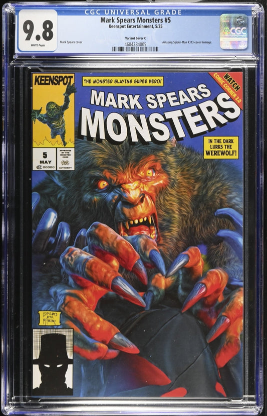 MARK SPEARS MONSTERS 5 CVR C ASM 313 HOMAGE CGC 9.8 - DelsBricks Toys & CollectiblesCollectibles:Comic Books & Memorabilia:Comics:Comics & Graphic NovelsDelsBricks Toys & Collectibles412 Comics