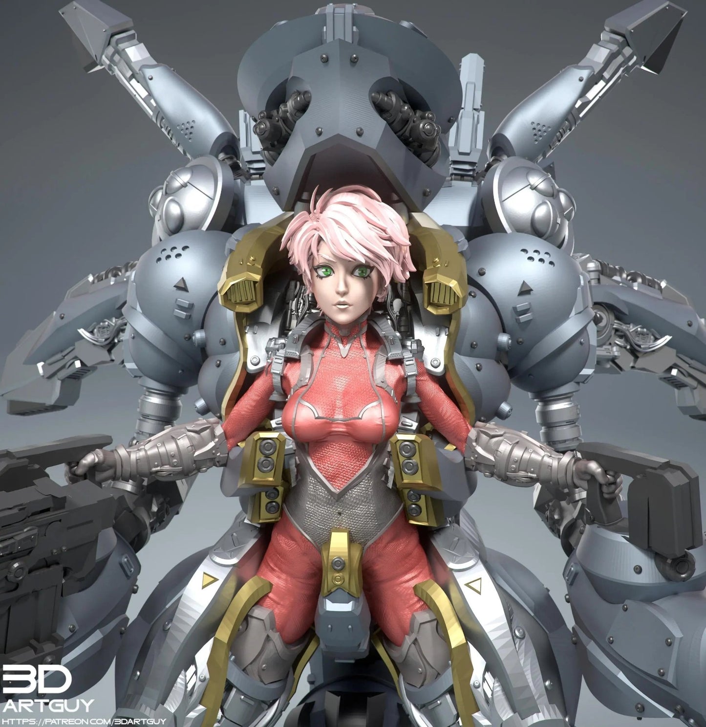 Mecha Pilot by 3DArtGuy 32mm scale, 50mm or 100m Miniature War Gaming Figure, Sci - fi, Proxy, Anime - DelsBricks Toys & CollectiblesResin Printed MiniatureDelsBricks Toys & CollectiblesMega Diamonds & Schwartzreiter Mini Forge