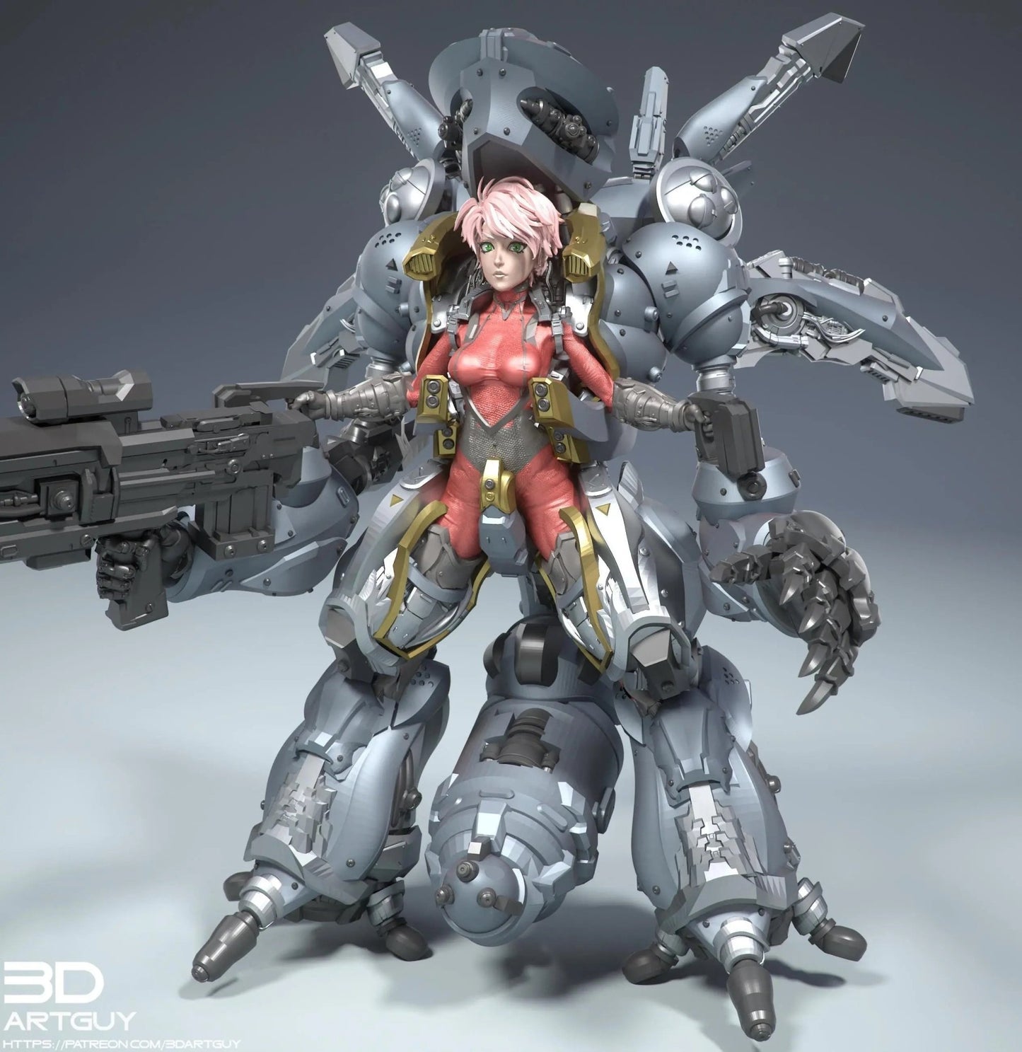 Mecha Pilot by 3DArtGuy 32mm scale, 50mm or 100m Miniature War Gaming Figure, Sci - fi, Proxy, Anime - DelsBricks Toys & CollectiblesResin Printed MiniatureDelsBricks Toys & CollectiblesMega Diamonds & Schwartzreiter Mini Forge