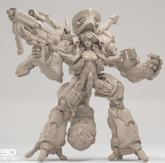 Mecha Pilot by 3DArtGuy 32mm scale, 50mm or 100m Miniature War Gaming Figure, Sci - fi, Proxy, Anime - DelsBricks Toys & CollectiblesResin Printed MiniatureDelsBricks Toys & CollectiblesMega Diamonds & Schwartzreiter Mini Forge