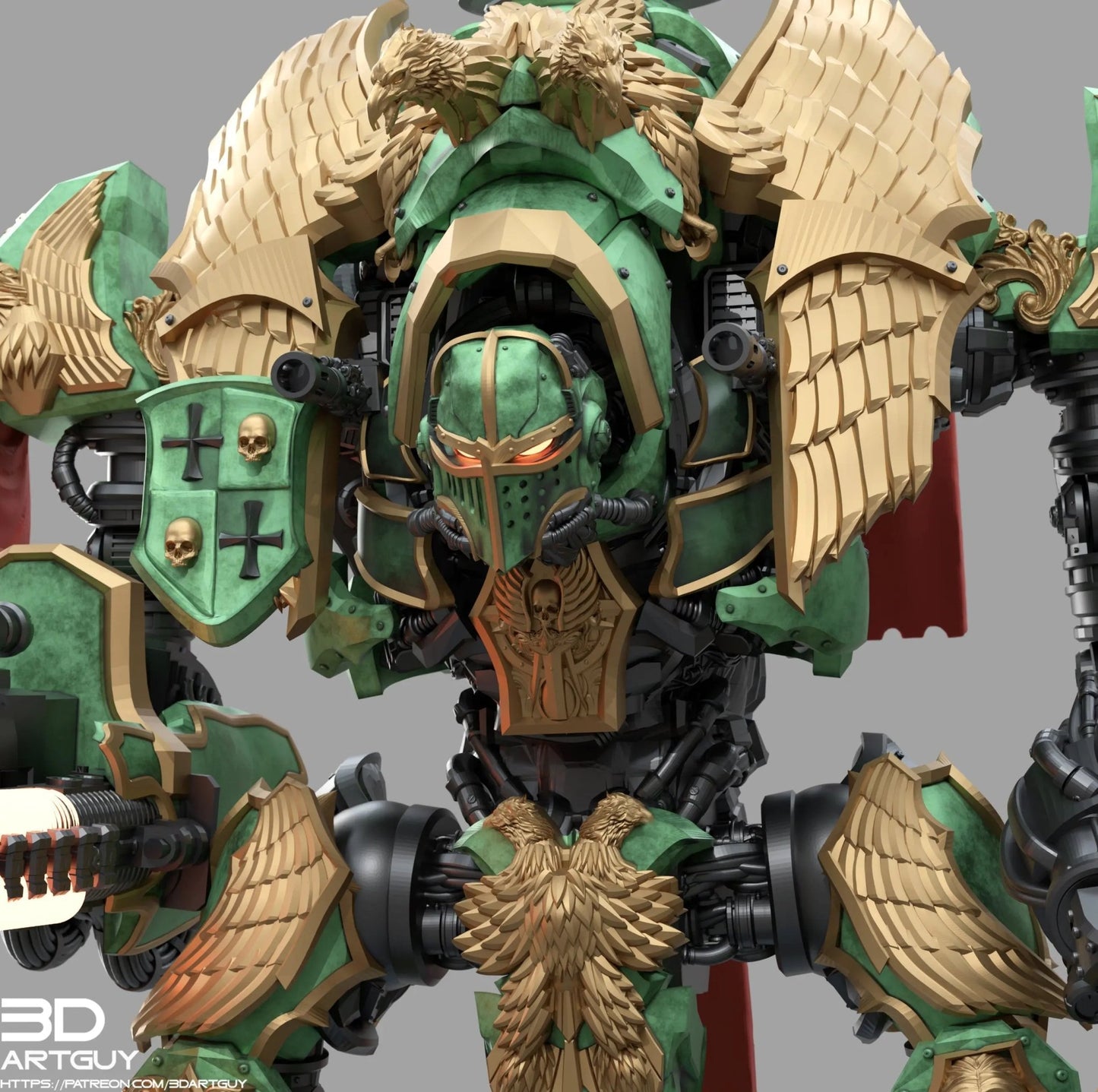 Medieval Mech Knight by 3DArtGuy 32mm scale, 50, 180mm, Miniature War Gaming Figure - DelsBricks Toys & CollectiblesResin Printed MiniatureDelsBricks Toys & CollectiblesMega Diamonds & Schwartzreiter Mini Forge