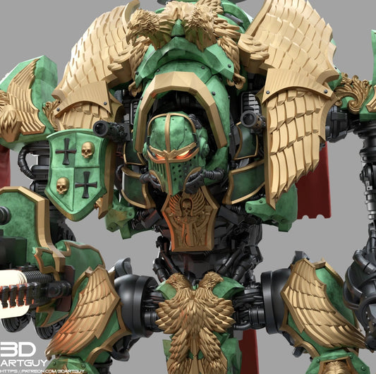 Medieval Mech Knight by 3DArtGuy 32mm scale, 50, 180mm, Miniature War Gaming Figure - DelsBricks Toys & CollectiblesResin Printed MiniatureDelsBricks Toys & CollectiblesMega Diamonds & Schwartzreiter Mini Forge