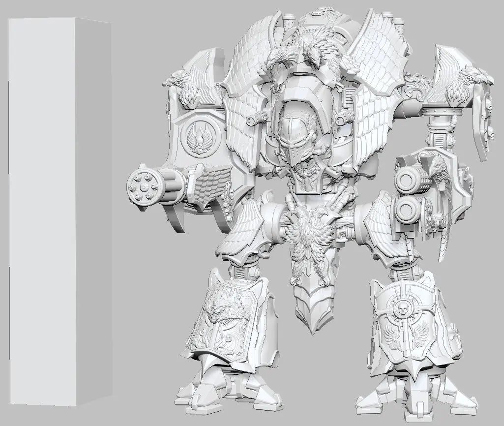 Medieval Mech Knight by 3DArtGuy 32mm scale, 50, 180mm, Miniature War Gaming Figure - DelsBricks Toys & CollectiblesResin Printed MiniatureDelsBricks Toys & CollectiblesMega Diamonds & Schwartzreiter Mini Forge