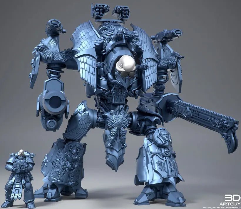 Medieval Mech Knight by 3DArtGuy 32mm scale, 50, 180mm, Miniature War Gaming Figure - DelsBricks Toys & CollectiblesResin Printed MiniatureDelsBricks Toys & CollectiblesMega Diamonds & Schwartzreiter Mini Forge