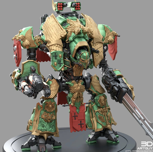 Medieval Mech Knight by 3DArtGuy 32mm scale, 50, 180mm, Miniature War Gaming Figure - DelsBricks Toys & CollectiblesResin Printed MiniatureDelsBricks Toys & CollectiblesMega Diamonds & Schwartzreiter Mini Forge