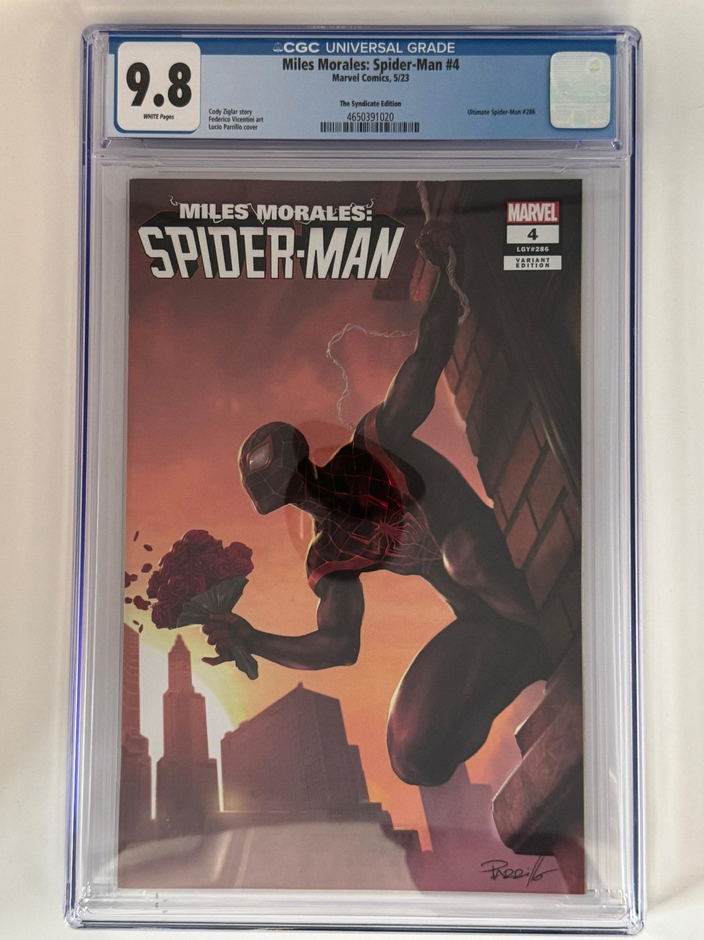 Miles Morales: Spider - Man 4 CGC 9.8 Blue Label Parrillo Exclusive Var - DelsBricks Toys & CollectiblesCOMIC BOOKDelsBricks Toys & CollectiblesUnknown Comic Books