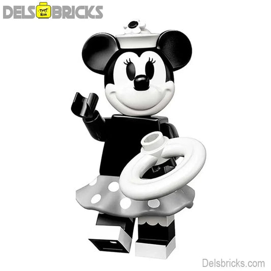 Minnie Mouse Disney Minifigures (Black & White) - DelsBricks MinifiguresMinifiguresDelsBricks MinifiguresDelsbricks