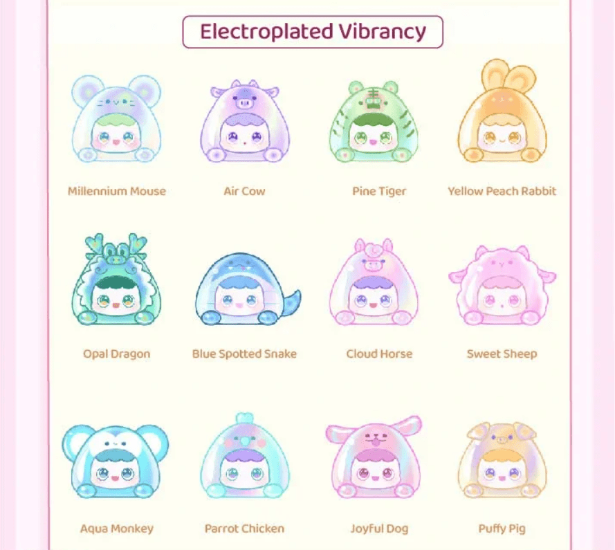 MJ Studio: 12 Zodiac Mini Cuties Series - 1 Blind Box - DelsBricks Toys & CollectiblesBlind Box FigureDelsBricks Toys & CollectiblesShumi Toys & Gifts