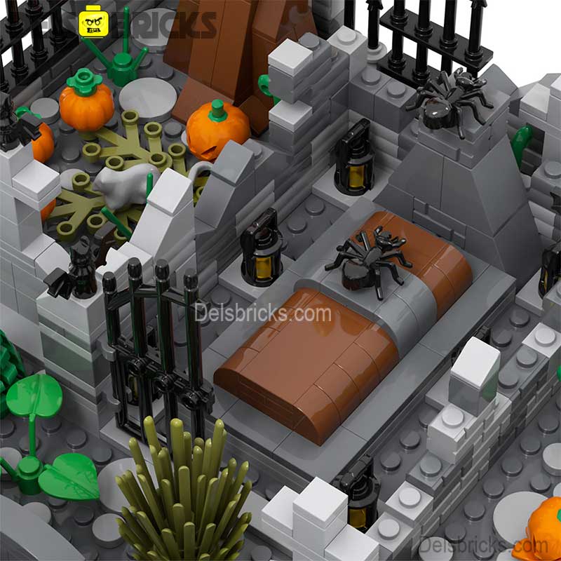 Halloween Cemetary Playset - New Lego Minifigures Horror Custom Toys