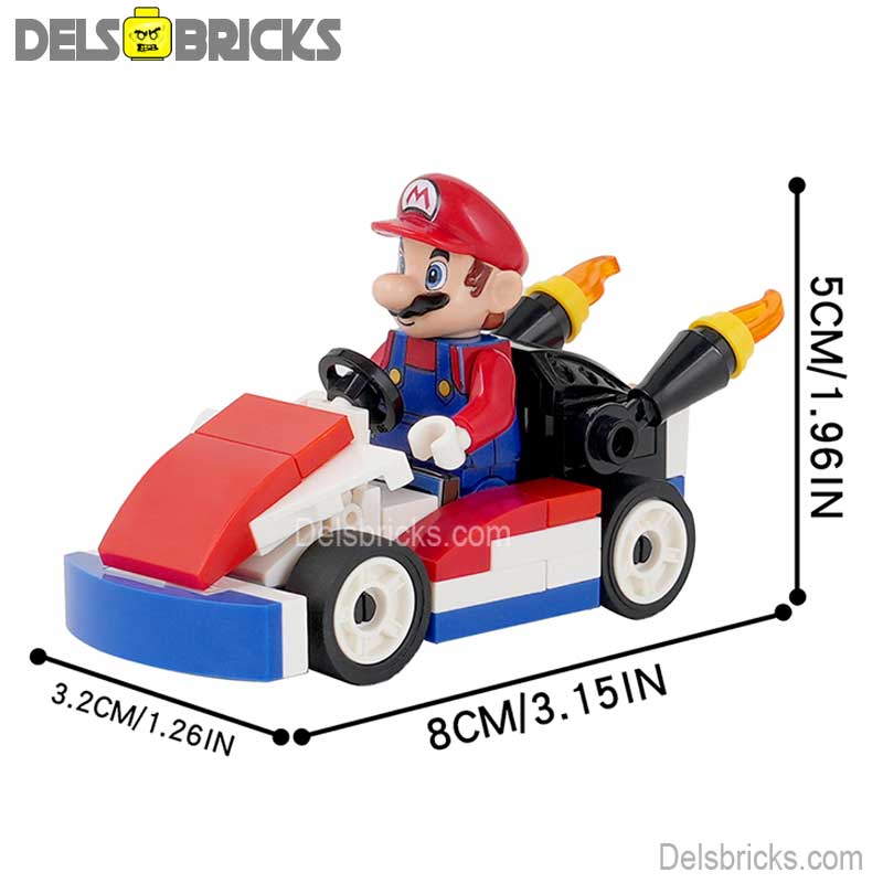 Mario Kart Super Mario Brothers Lego Minifigures Custom Toys